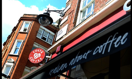 Shares in Costa Coffee owner Whitbread come under pressure.