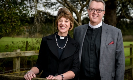 The Bishop of Gloucester the Venerable Rachel Treweek with her husband Guy,