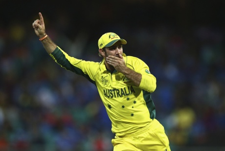 Maxwell celebrates all but cementing Australia's place in the final.