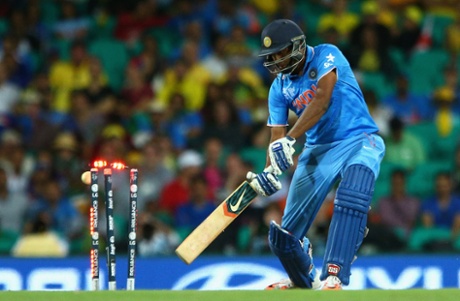 That goose is now well and truly burnt as Ravichandran Ashwin is bolwed by James Faulkner.