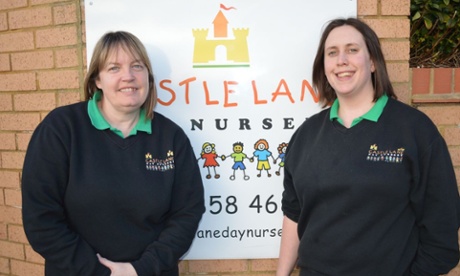 Vikki Underwood (left) and Harriet Wakefield from Castle Lane Day Nursery