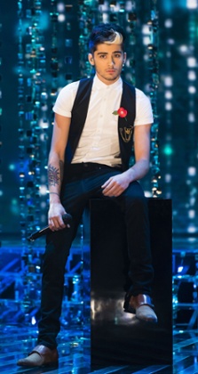 Zayn Malik appearing on The X Factor in 2012