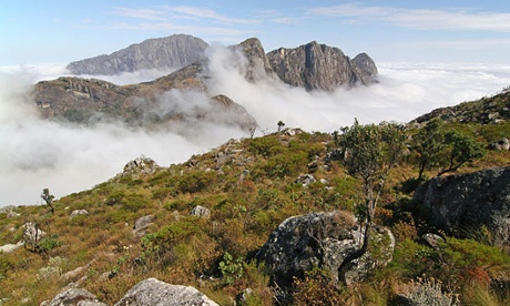 The mountain scenery of the Blantyre area, Malawi.