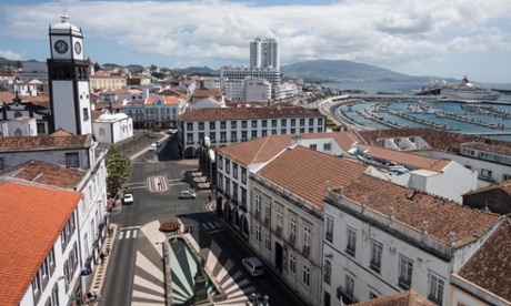 The harbour at São Miguel's capital Ponta Delgada.