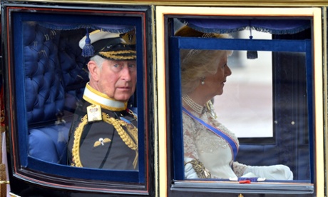 Prince Charles on his way to the state opening of parliament in 2013.