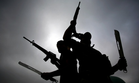 Iraqi fighters heading to the battle for Tikrit. British fighter planes have supported Iraqi ground forces fighting to retake the city from Isis jihadis.