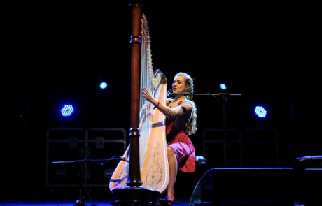 Joanna Newsom performs on stage during End Of The Road Festival 2011 at Larmer Tree Gardens Farnham, UK.