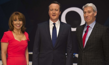 Kay Burley, David Cameron and Jeremy Paxman. 