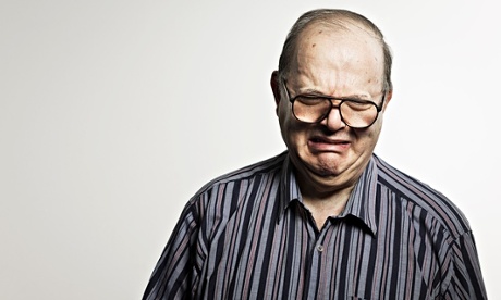 Portrait of man crying