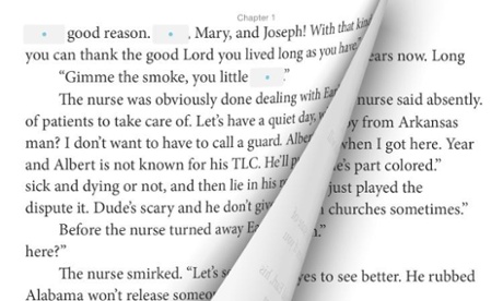 Ebook users can set Clean Reader's filters to “off”, “clean”, “cleaner” or “squeaky clean”
