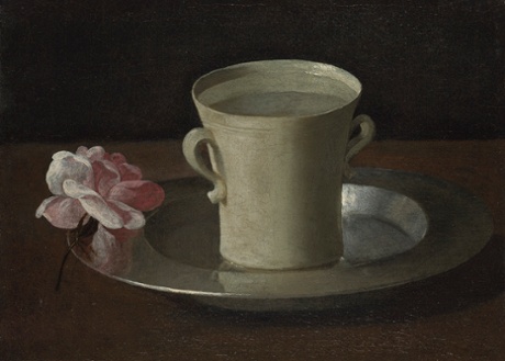 Francisco de Zurbarán's A Cup of Water and a Rose (c1630).