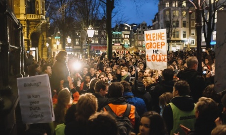 student protest at University of Amsterdam