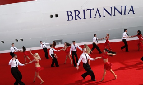 The naming ceremony for P&O's cruise ship Britannia earlier this month.