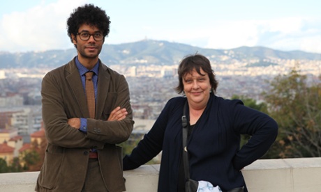 Richard Ayoade and Kathy Burke in Travel Man: 48 Hours in Barcelona
