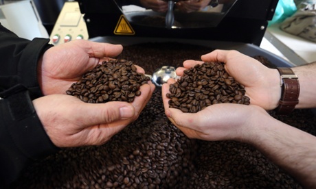 Coffee beans at Coaltown coffee roastery.