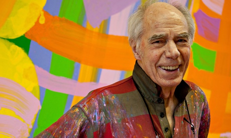 Albert Irvin in his studio in 2010. Photograph: Joe Hage/Gimpel Fils