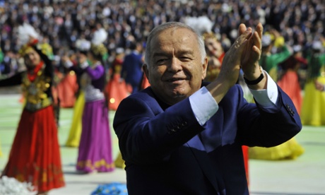Uzbekistan's President Islam Karimov applauds during the festivities marking the Navruz holiday last  week.