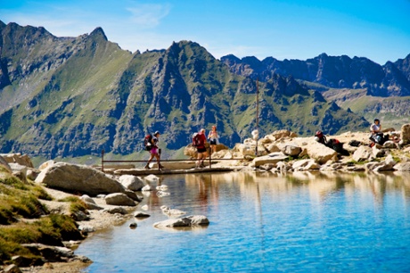 Trekking in Gran Paradiso national park, Valle d'Aosta, Italy