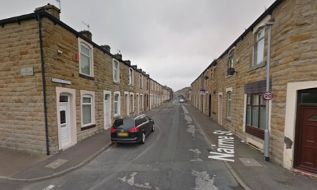Nairne Street in Burnley, from where the girl was snatched.