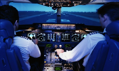 air pilots in cockpit 