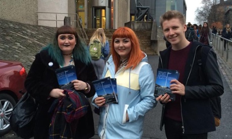 Morgan Horn campaigning with SNP students