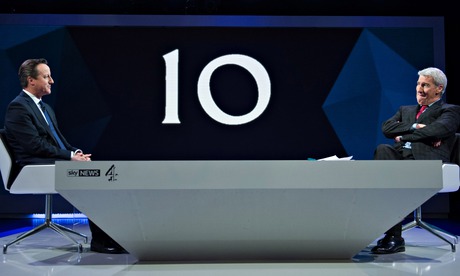 Paxman questions Cameron on TV 