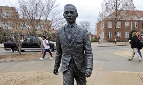 The statue of James Meredith – the University of Mississippi’s first African American student – on the campus in Oxford, Mississippi.