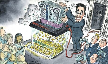 David Simonds cartoon of Ed Miliband capping energy profits