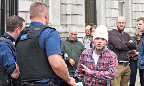 Brian Harvey outside Downing Street