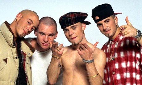 Harvey with East 17 in 1995.