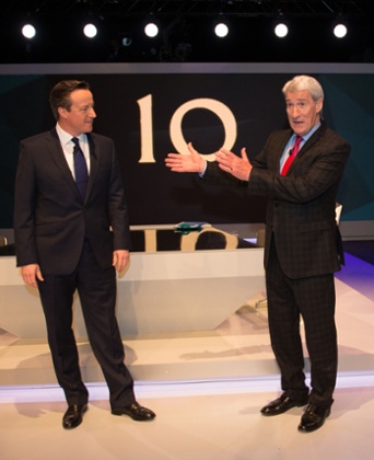 David Cameron with Jeremy Paxman.