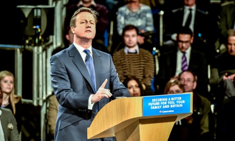 David Cameron speaks at the Conservative spring forum in Manchester.