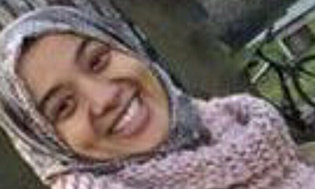 The smiling selfie that Lena Mamoun Abdel Gabir sent to her sister in a WhatsApp message.