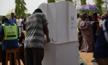 A voter at a polling station in Abuja