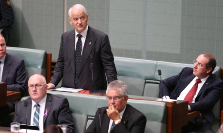 The father of the house and former whip, Phillip Ruddock during question time.