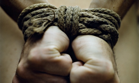 Hands bound together