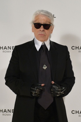 German fashion designer Karl Lagerfeld in Rome last month