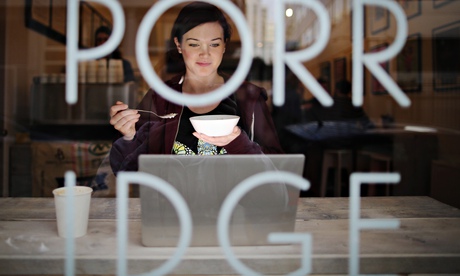 Holly Mac at the Porridge cafe in Shoreditch