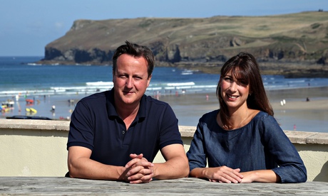 David and Samantha Cameron on holiday