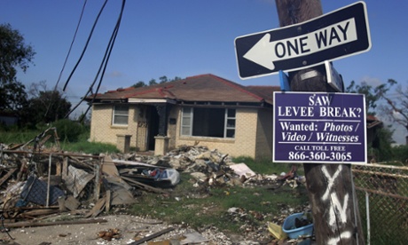 A destroyed home in the Lower Ninth Ward in 2006, a year after the area was hit by Hurricane Katrina.