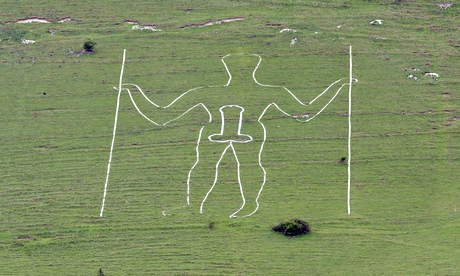 Pranksters have added a large phallus to the historic chalk giant - The Long Man of Wilmington