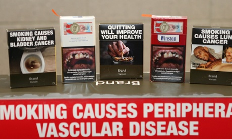 A selection of cigarette packets as they will look in Ireland now.
