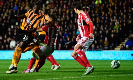 Dame N' Doye fancy backflick puts Hull into the lead.