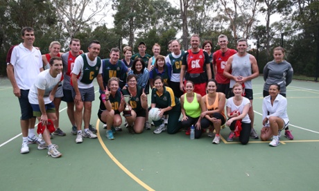 The combined teams at the annual Politicians vs Press Gallery netball match.