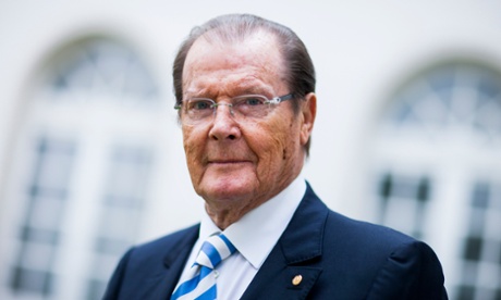 Mildly shaken … Roger Moore in 2013.