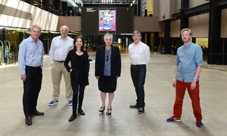Alex Graham (second left) and Ruth Mackenzie (centre) at the relaunch of The Space at the Tate Modern in June 2014.