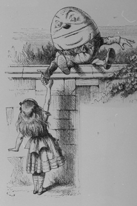 Alice meeting Humpty Dumpty