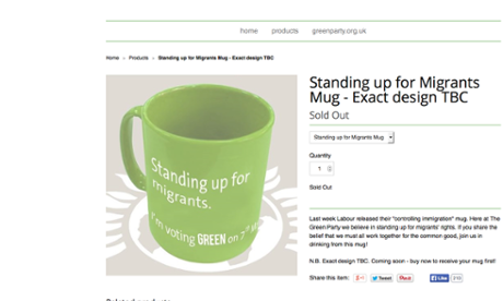 Green party mug