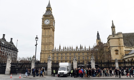 A removal van leaves the Palace of Westminster, London, as one of the most closely-contested general elections for decades formally gets under way today.