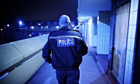 PC Chris Dymond on the domestic violence patrol, Tyne and Wear.